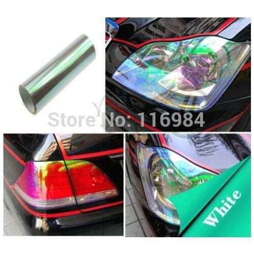 100CM*30CM Shiny Chameleon Auto Car Light Headlight Taillight Vinyl Film Sticker Car Light Change Color Tint Film Sticker