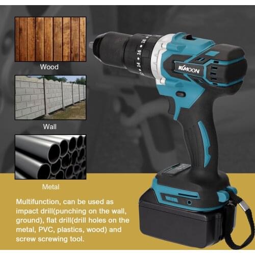 120N 1750rpm 3in1 Electric Drill Mini Screwdriver Rotation Ways Torques Adjustable Built in LED working light with battery