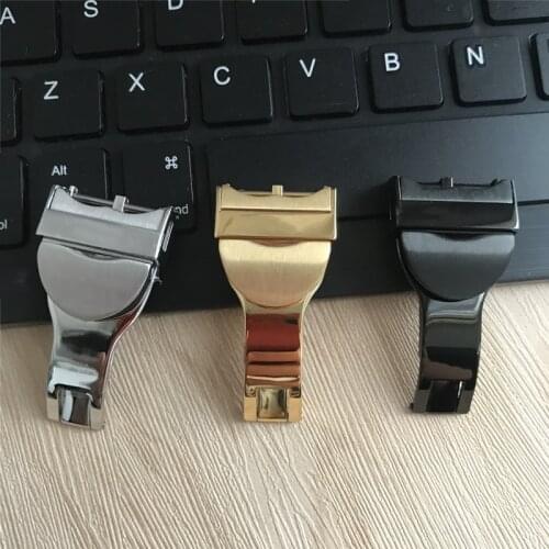 18mm High Quality Silver Gold Watch Band Buckle Deployment Clasp For Less 2.5mm For Tudor Rubber Leather Strap Belt