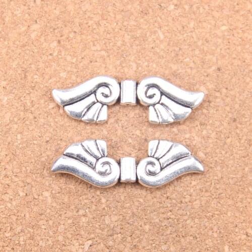 20pcs Charms angel wings bead 14x44x5mm Antique Pendants,Vintage Tibetan Silver Jewelry,DIY for bracelet necklace