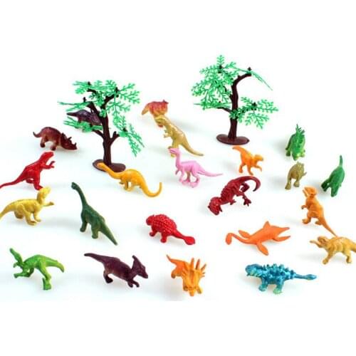 24Pcs/Set DIY Jungle Dinosaur Cake Decorating Ornaments Creative Cake Baking Decoration Home Birthday Party Supplies Gifts