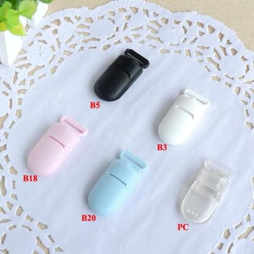 Multi Colors 300pcs 15MM KAM Brand Plastic Clips Transparent Pacifier Clips Soother Holder For Baby Pacifier