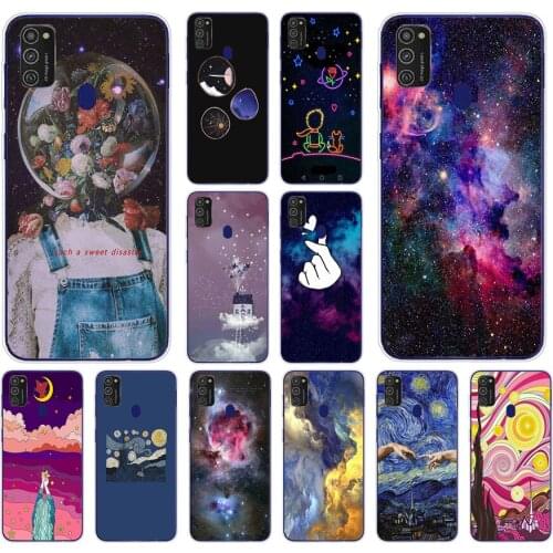 41AS Beautiful starry sky Silicone case for Samsung Galaxy M11 M 11 M21 M 21 cover funda