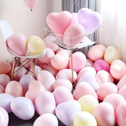 50 Pcs Love Latex Balloons Heart Shaped Balloons Wedding Decoration Valentines Day Birthday Party Inflatable Ballon