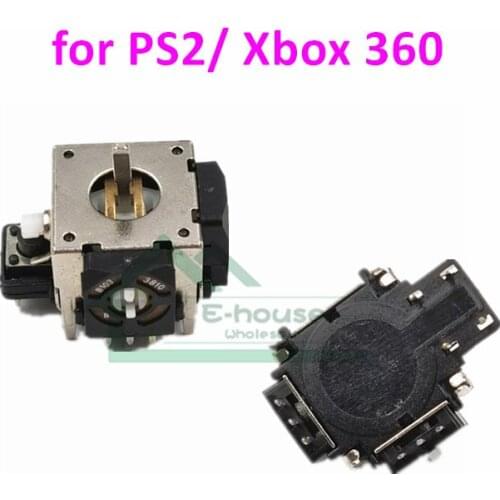 High Quality for XBOX 360 Metal Material 3d Analog Joysticks Thumbstick replacement for PS2 Controller Repair part