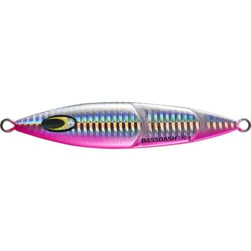 Bassdash Vertical Jigs Luminous Slow Jigging Lure Metal Spoon for Saltwater Freshwater Fishing 3 Colors 3 Weights, One piece