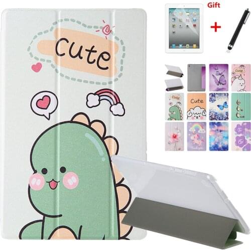 Case For Lenovo Tab M10 Plus 10.3/M10 FHD Plus/TB-X606X F tablet PU Leather Soft TPU Back Cute Painted Protective Cover+Film+Pen