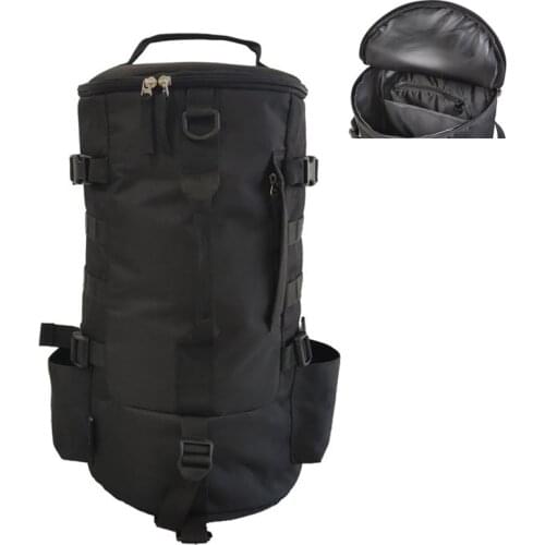 Black Fishing Backpack Sports Cylindrical Fishing Gear Backpack Outdoor Fishing Rod Bag 2021