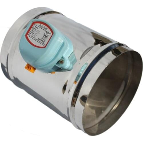 200mm stainless steel air damper valve 220V electric air duct motorized damper for 8"ventilation pipe valve