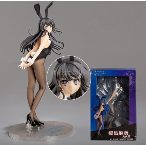Rascal Does Not Dream of Bunny Girl Senpai Sakurajima Mai Sexy Girls PVC Action Figures Toys Anime Figurine Toy Doll Gift
