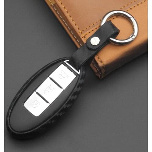 Bilchave Carbon Silicone Remote Key Case Cover Fob For Nissan Qashqai J10 J11 X-Trail t31 t32 kicks Tiida Pathfinder Murano