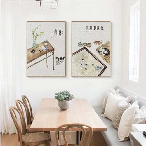 Chinese Go Painting Canvas Print