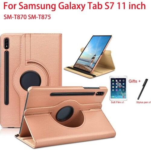 360 Degree Rotating Flip Leather Cover For Samsung Galaxy Tab S7 11 inch SM-T870 SM-T875 SM-T876 Tablet Funda Capa Case