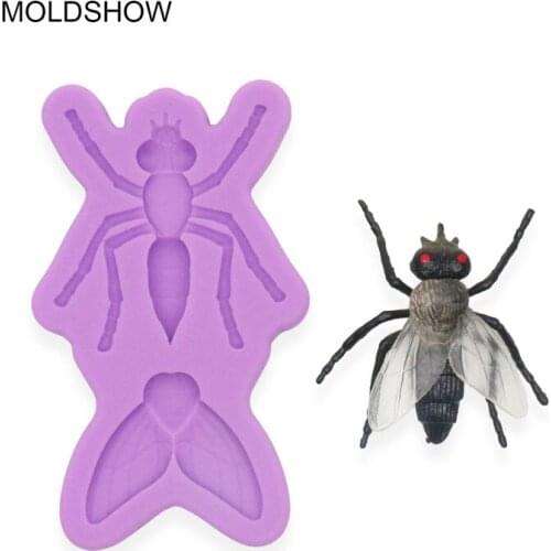New 3D Funny Insects Housefly DIY for Cake Decorating Tools Mould Fondant Chocolate Candy Cupcake Baking Silicone Molds kitchen