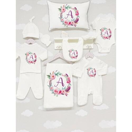 Organic 11 Piece Jacquard Hospital Output-Letter Series-A Letter