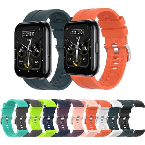 22mm Soft Silicone Strap For Realme Watch 2 / 2 Pro Smart Watch Band Sport Bracelet Women Men Wristband For Realme Watch S / Pro