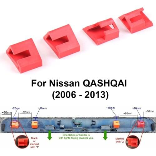 Boot Handle Tailgate Repair Clips designed for Nissan QASHQAI 2006 - 2013 4pcs/set