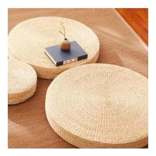 Handmade Straw Futon Meditation Yoga Padded Cushion Kneeling Japanese Tatami Mat chair cushion