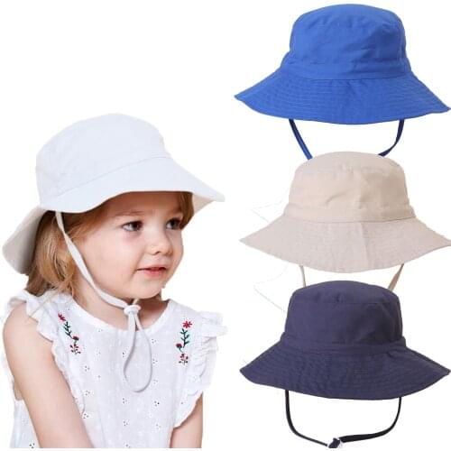 Baby Kids Boys Girls Sun Hat Summer Protection Sunscreen Cap Hat Fisherman Cotton Hat Lovely Multicolor Toddler Sun Hat Caps
