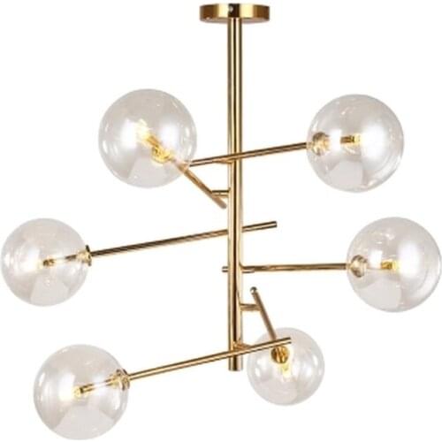 Modern personality magic beans glass pendant lamp designers tree branches glass balls Hanging lamp Modern light fixture