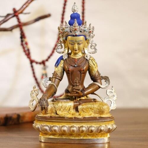 GOOD quality Gilding Buddha statue Asia Nepal Tibet temple bless safe healthy good luck ksitigarbha Dizang pusa bronze buddha