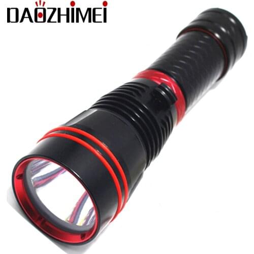 Super bright XM-L2 LED Diving Flashlight 100M Underwater IPx6 Lanterna Torch diver Lamp use 26650/18650 Battery