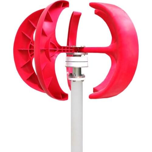 Vertical Axis 400W 12V 24V 48V 5 Blades Wind Turbine Generator Power with Waterproof DC Charger Controller