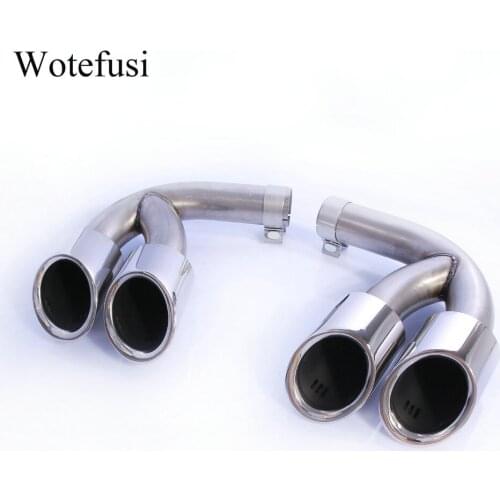 Wotefusi Exhaust Pipes Muffler Tail Tip For 2018 2019 2020 Porsche Cayenne 3.0T Electroplated [QPA524]