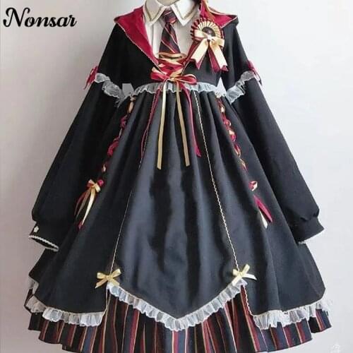 NONSAR Lolita Royal Academy Girls Magic Molita Little Witch Genuine OP Elegant Lady Dress For Women 2021 Party