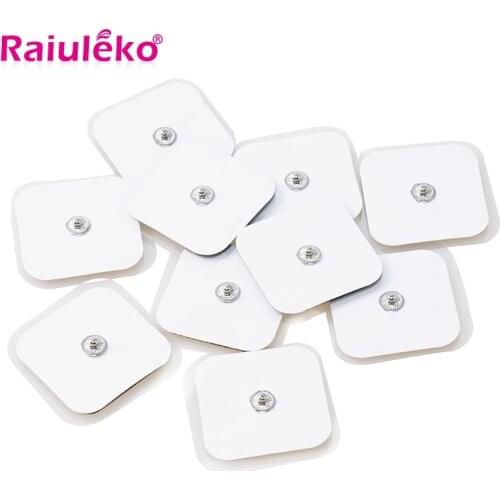 10pcs/20PCS Silicone Electrode Pads 4*4cm Replacement for Tens Massagers Machine Muscle Stimulator Electric Digital Massager