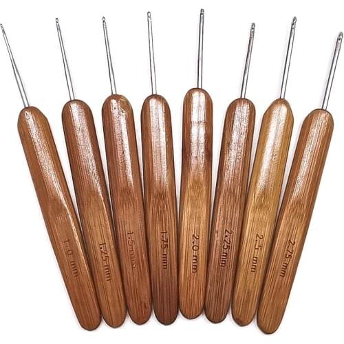 10pcs/Set Bamboo Knitting Needles 0.5mm-2.75mm Lace Knitting Hooks Set DIY Crochet Hooks Needles For Yarn Handle