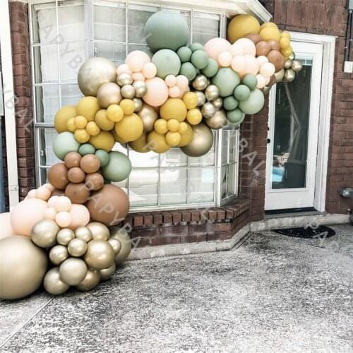140pcs Birthday Balloons Arch Garland Kit Chrome Gold Latex Balloon Set DIY Wedding Baby Shower Party Decoration Globos Supplies