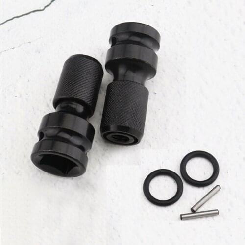 2 Sets 1/2" Square Female Drive To 1/4" Hex Shank Socket Converter Adapter Hand Tool Parts