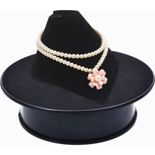 2 pieces/lot Stylish Black Velvet Top Electric Motorized Rotary Rotating Turntable For Display Stand Or Advertising Stand