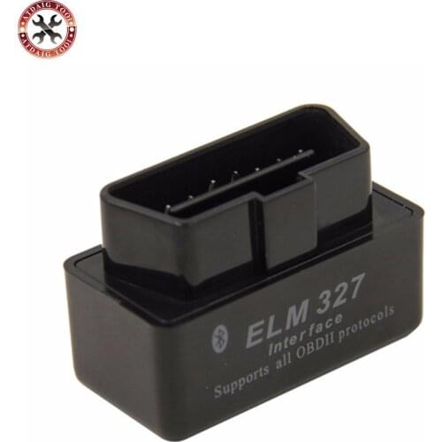 2021 Free shipping SUPER MINI ELM327 Bluetooth OBD2 V2.1 Black Smart Car Diagnostic Interface Works ON Android/PC