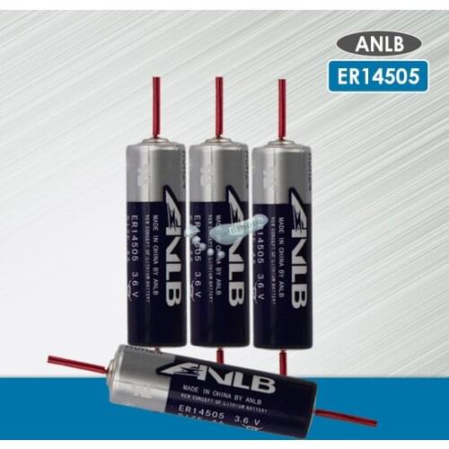 4pcs ANLB 3.6V ER14505 14505 2400mah AA industrial lithium battery LR6 R6P for PLC control Li-ion batteries with pins