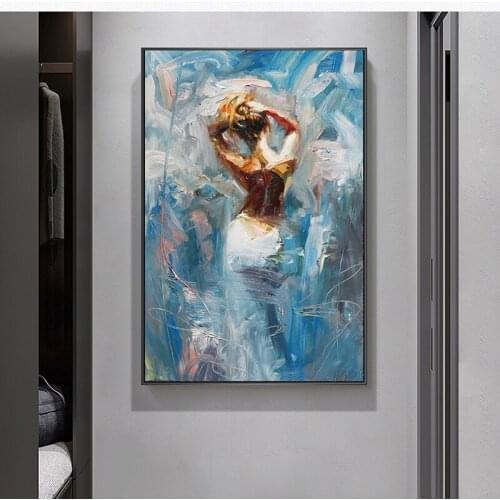 Abstract Dancing Ballerina Canvas Painting Famous Artist Painted Ballet Girl Wall Painting High Quality Modern Wall Art Pictures