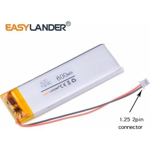 502060 3.7V 600mAh Li-polymer battery for GPS mp3 mp4 bluetooth Hearing aid mobile NL 502060H 442258 Reading pen Sex toys