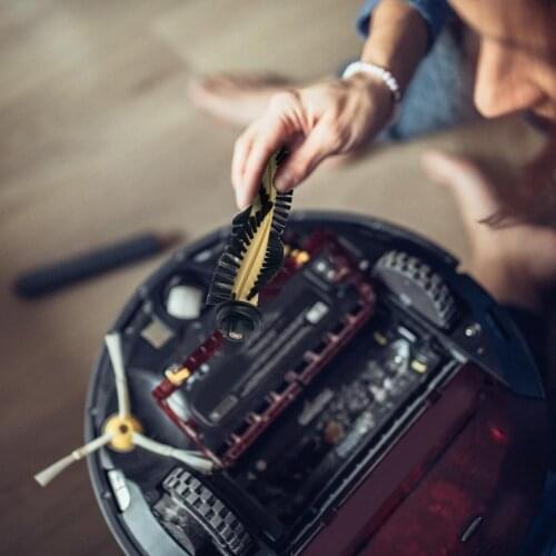 Vacuum Cleaner Accessories Main Brush Dust Filter Side Brush for ILIFE A4 Robot Sweeper with Roller Swivel Head Wheels