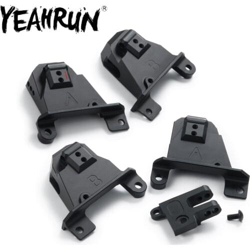 YEAHRUN Aluminum Front Rear Shock Towers with Adjustable Mount for TRAXXAS TRX-4 1:10 RC Car