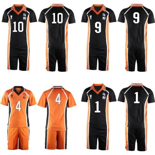 Anime Haikyuu Karasuno High School Shoyo Hinata Yu Nishinoya Tobio Kageya Volleyball Set Costume Shirt Sportswear Jersey Uniform