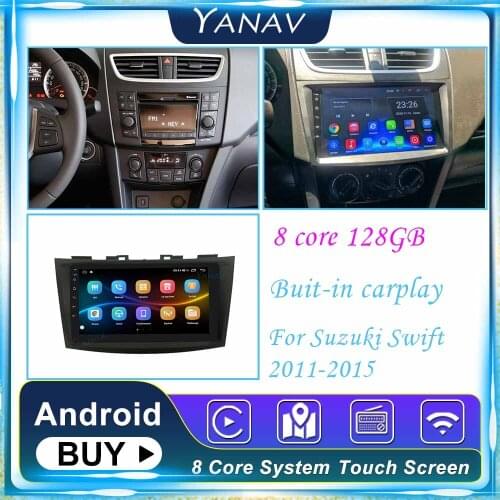 128G Car Radio auto stereo For SUZUKI Swift 2011-2015 Android GPS Navigation Touch Screen Video Multimedia MP3 Player head unit
