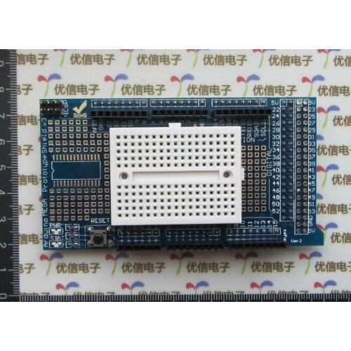 Free shipping MEGA ProtoShield V3 prototype expansion board universal board (including bread board)