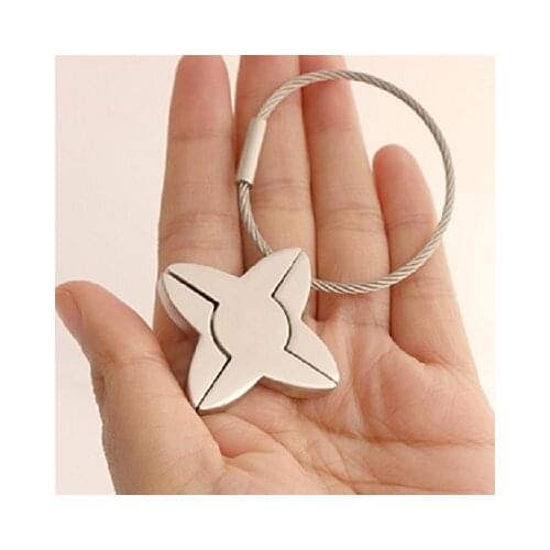 Steel wire pinwheel keychain key ring wire rope windmill key chain key holder cute portachiavi chaveiro llaveros mujer bag charm