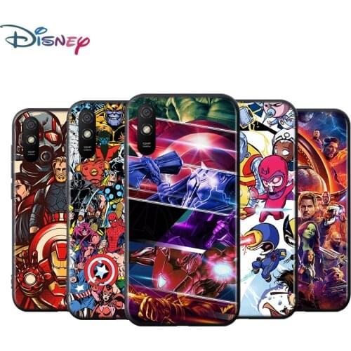The Avengers For Xiaomi Redmi 9T 9I 9AT 9A 9C 9 8A 8 7A 7 6A 6 5A 5 4X PRO Prime Plus Black Soft Phone Case