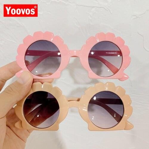 Yoovos 2021 Child Sunglasses Seashell Sun Glasses Boy/Girls High Quality Eyewear Brand Designer Sunglasses Kids Fashion Okulary