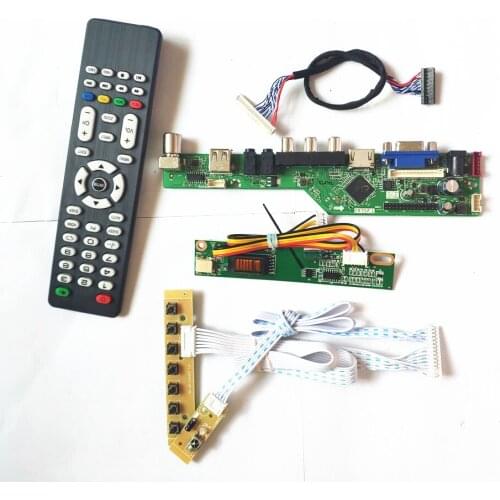 For LP150X08-A5N2/TLA2 LVDS 1CCFL 30Pin T.V56 drive board keyboard+Remote+Inverter HDMI-Compatible VGA USB AV RF LCD monitor