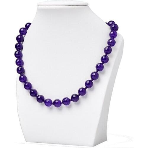 Faceted Dark Purple 10mm Jasper Making For Diy Handmade Rope Necklace 17inch Customized For Ladies Female Gifts H439