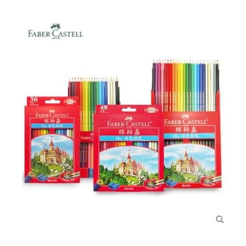 Faber Castell 12 24 36 48 60 72 100 Classic Oily Color Pencil Red Box Doodle Colored Pencils Professional Drawing Pencil Set