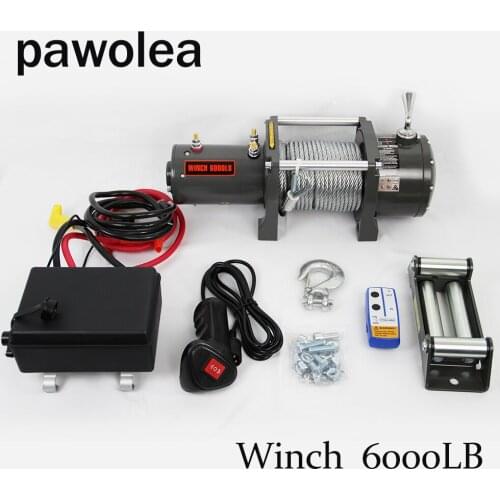 Electric winch 6000 lb12V for ATV 4WD truck SUV 4x4 off-road vehicle winch self-help